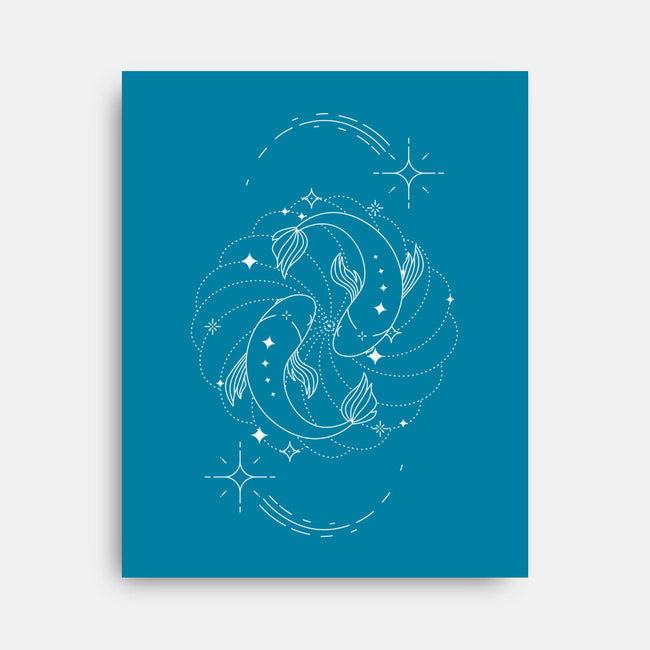 Pisces Doodle-None-Stretched-Canvas-MaxoArt