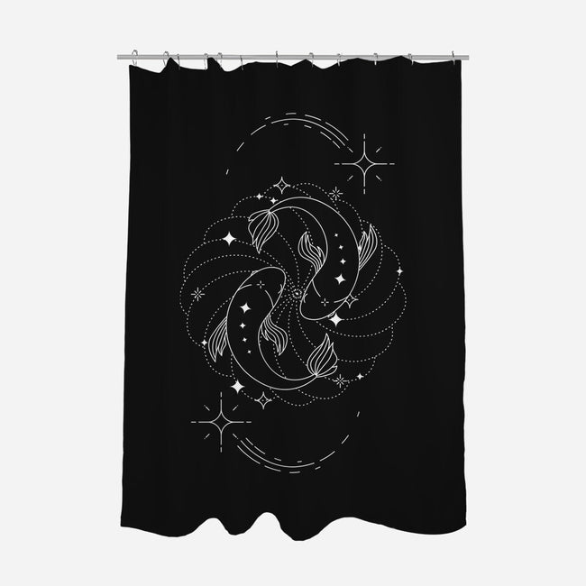 Pisces Doodle-None-Polyester-Shower Curtain-MaxoArt