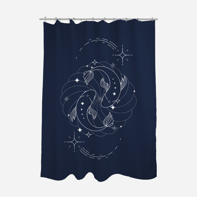 Pisces Doodle-None-Polyester-Shower Curtain-MaxoArt