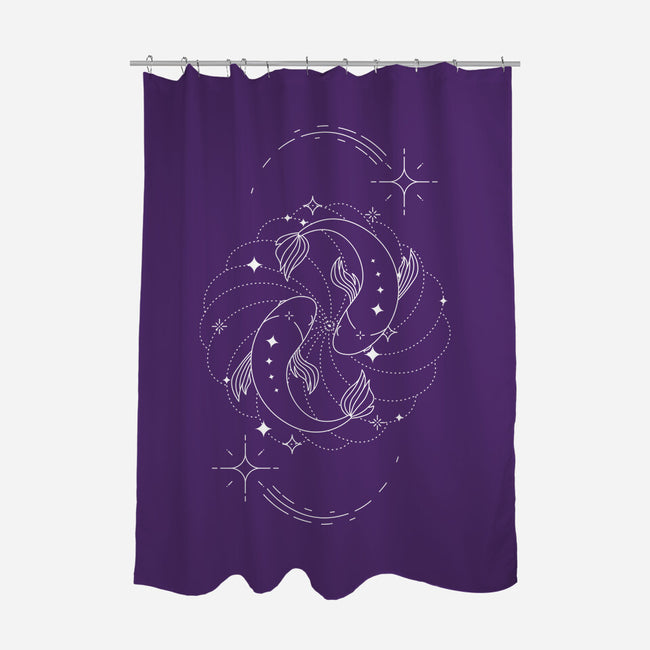Pisces Doodle-None-Polyester-Shower Curtain-MaxoArt