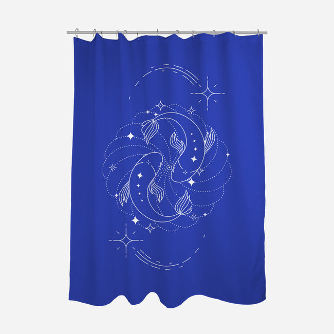 Pisces Doodle-None-Polyester-Shower Curtain-MaxoArt