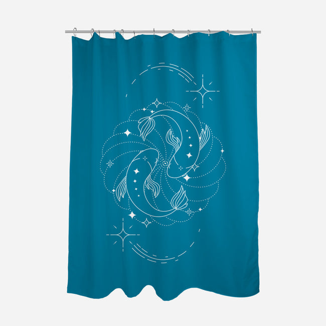 Pisces Doodle-None-Polyester-Shower Curtain-MaxoArt