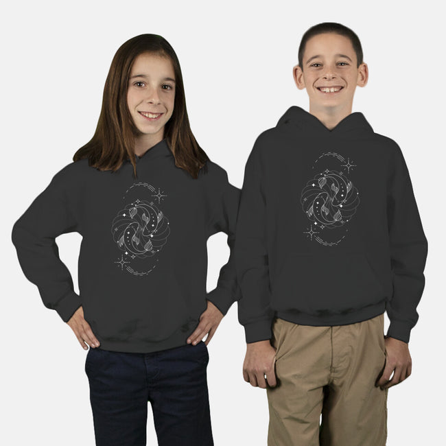 Pisces Doodle-Youth-Pullover-Sweatshirt-MaxoArt