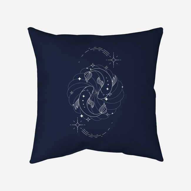 Pisces Doodle-None-Removable Cover w Insert-Throw Pillow-MaxoArt