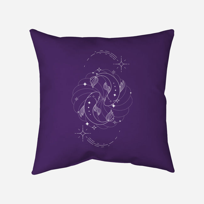 Pisces Doodle-None-Removable Cover w Insert-Throw Pillow-MaxoArt