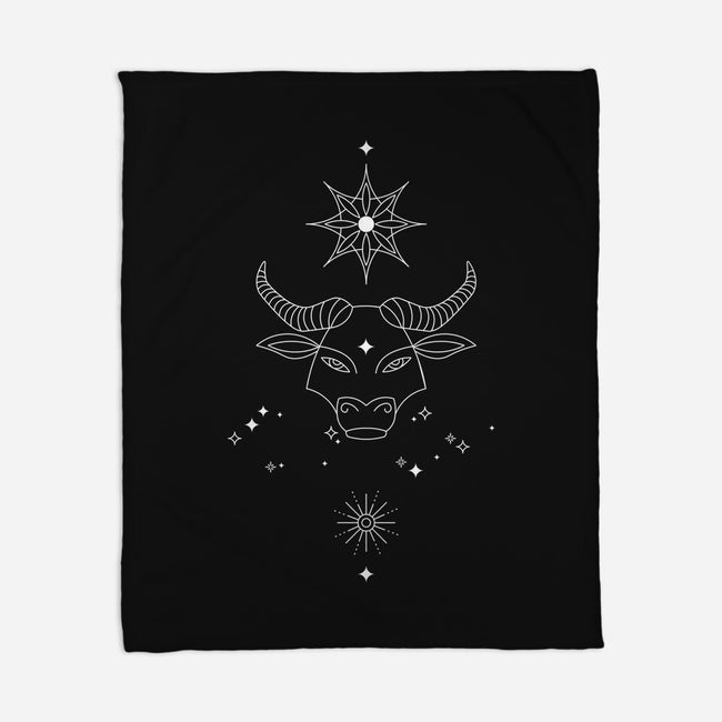 Taurus Doodle-None-Fleece-Blanket-MaxoArt