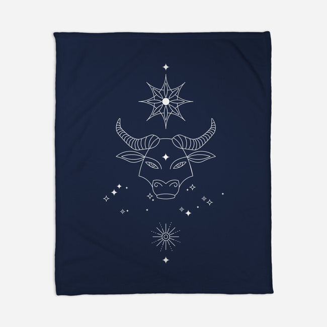 Taurus Doodle-None-Fleece-Blanket-MaxoArt