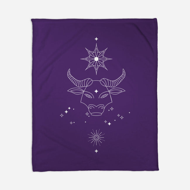 Taurus Doodle-None-Fleece-Blanket-MaxoArt