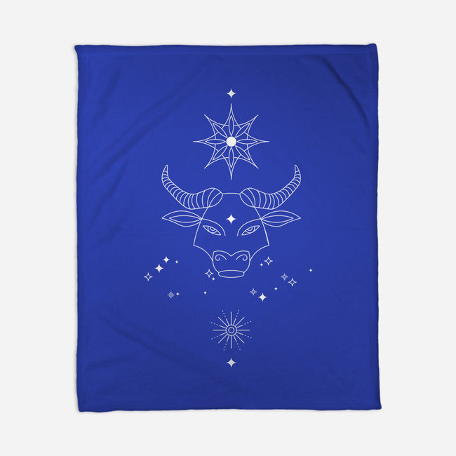 Taurus Doodle-None-Fleece-Blanket-MaxoArt