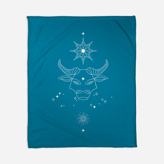 Taurus Doodle-None-Fleece-Blanket-MaxoArt