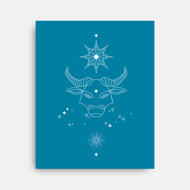 Taurus Doodle-None-Stretched-Canvas-MaxoArt