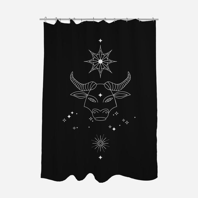 Taurus Doodle-None-Polyester-Shower Curtain-MaxoArt