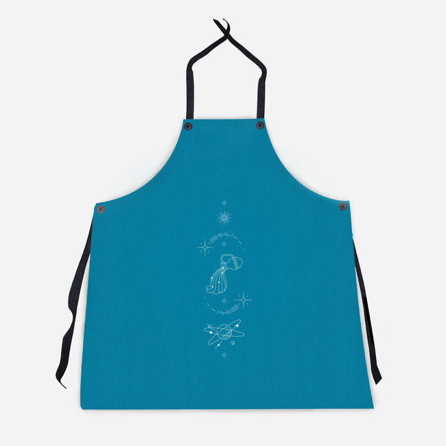 Aquarius Doodle-Unisex-Kitchen-Apron-MaxoArt