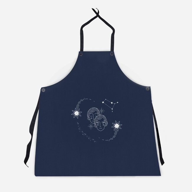 Gemini Doodle-Unisex-Kitchen-Apron-MaxoArt