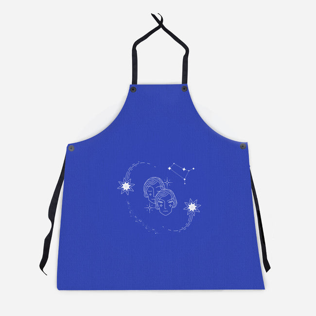 Gemini Doodle-Unisex-Kitchen-Apron-MaxoArt
