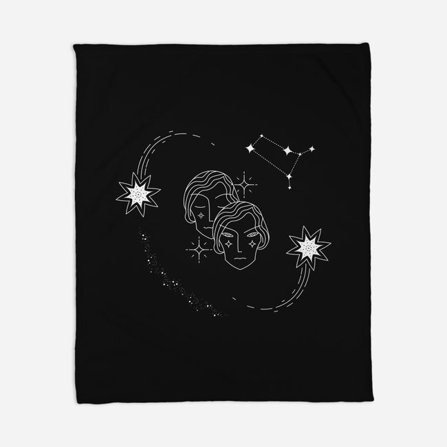 Gemini Doodle-None-Fleece-Blanket-MaxoArt