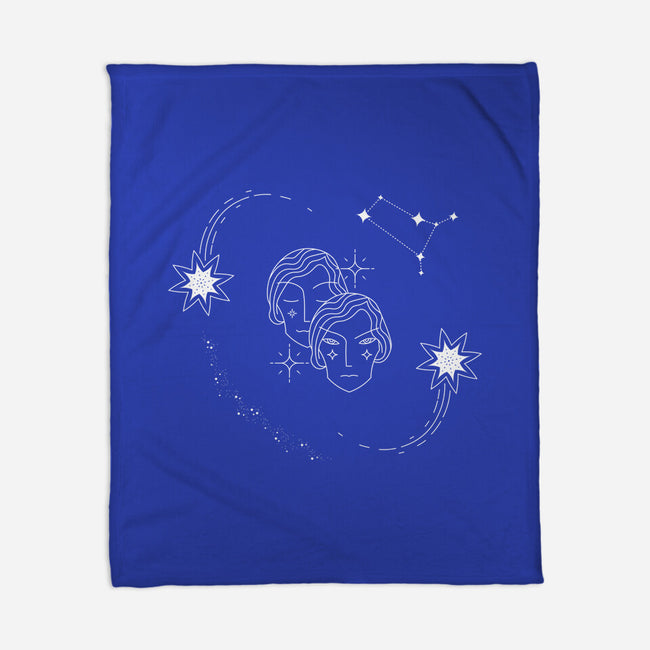 Gemini Doodle-None-Fleece-Blanket-MaxoArt