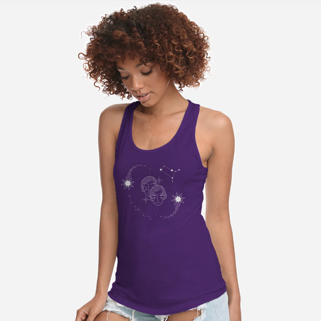 Gemini Doodle-Womens-Racerback-Tank-MaxoArt