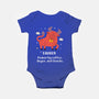 Powered By Coffee Anger And Snacks-Baby-Basic-Onesie-MaxoArt
