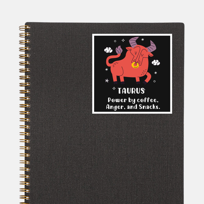 Powered By Coffee Anger And Snacks-None-Glossy-Sticker-MaxoArt