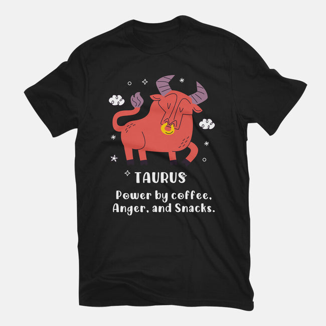 Powered By Coffee Anger And Snacks-Mens-Basic-Tee-MaxoArt