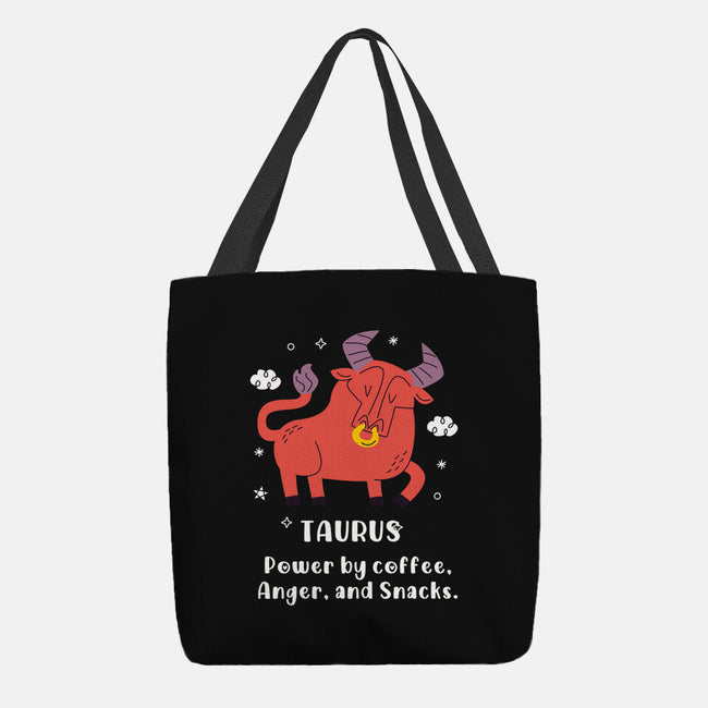 Powered By Coffee Anger And Snacks-None-Basic Tote-Bag-MaxoArt
