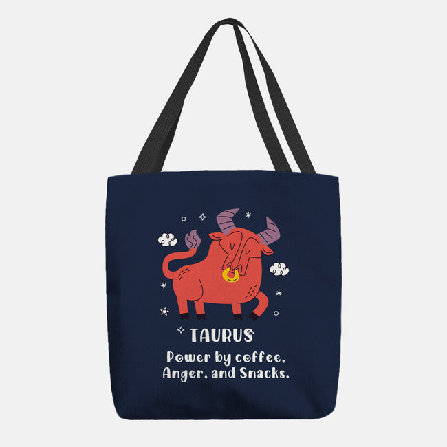 Powered By Coffee Anger And Snacks-None-Basic Tote-Bag-MaxoArt