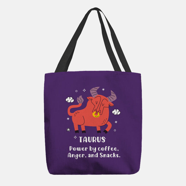 Powered By Coffee Anger And Snacks-None-Basic Tote-Bag-MaxoArt
