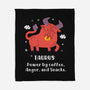 Powered By Coffee Anger And Snacks-None-Fleece-Blanket-MaxoArt