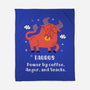 Powered By Coffee Anger And Snacks-None-Fleece-Blanket-MaxoArt