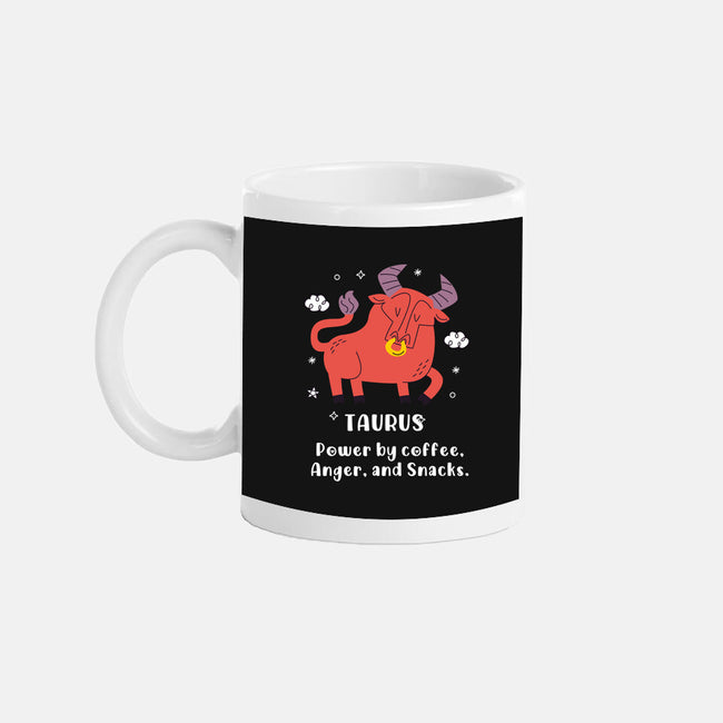 Powered By Coffee Anger And Snacks-None-Mug-Drinkware-MaxoArt