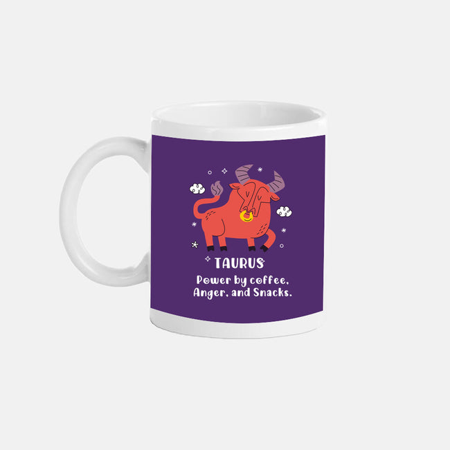 Powered By Coffee Anger And Snacks-None-Mug-Drinkware-MaxoArt