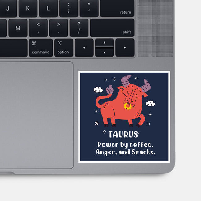 Powered By Coffee Anger And Snacks-None-Glossy-Sticker-MaxoArt