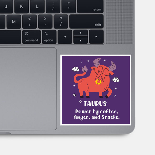 Powered By Coffee Anger And Snacks-None-Glossy-Sticker-MaxoArt