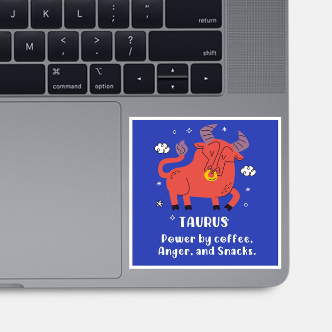 Powered By Coffee Anger And Snacks-None-Glossy-Sticker-MaxoArt
