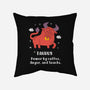 Powered By Coffee Anger And Snacks-None-Removable Cover w Insert-Throw Pillow-MaxoArt