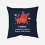 Powered By Coffee Anger And Snacks-None-Removable Cover w Insert-Throw Pillow-MaxoArt