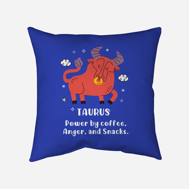 Powered By Coffee Anger And Snacks-None-Removable Cover w Insert-Throw Pillow-MaxoArt