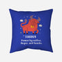 Powered By Coffee Anger And Snacks-None-Removable Cover w Insert-Throw Pillow-MaxoArt