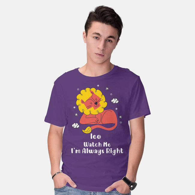 Watch Me I'm Always Right-Mens-Basic-Tee-MaxoArt