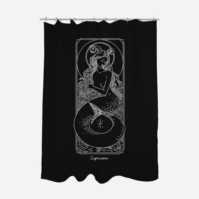 Majestic Capricorn-None-Polyester-Shower Curtain-MaxoArt