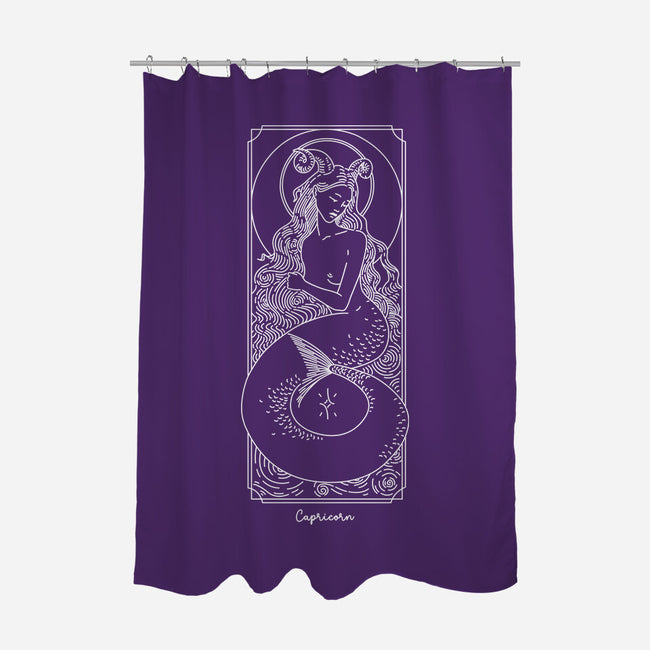 Majestic Capricorn-None-Polyester-Shower Curtain-MaxoArt