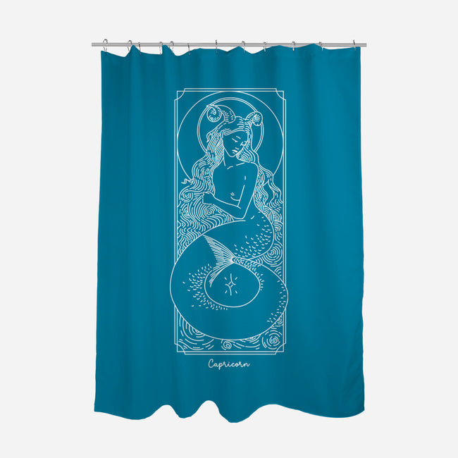 Majestic Capricorn-None-Polyester-Shower Curtain-MaxoArt