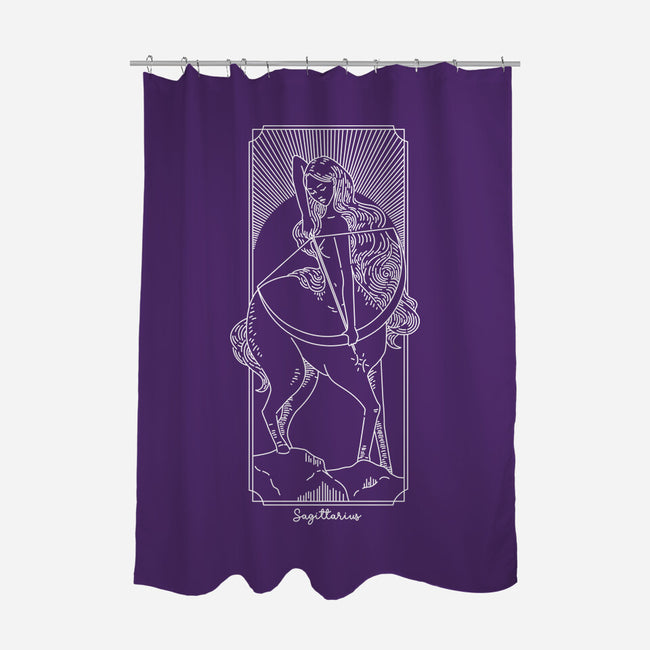 Adventurous Sagittarius-None-Polyester-Shower Curtain-MaxoArt