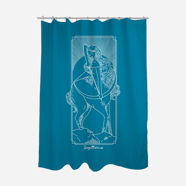 Adventurous Sagittarius-None-Polyester-Shower Curtain-MaxoArt