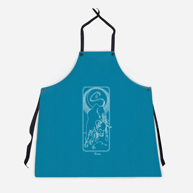 Powerful Taurus-Unisex-Kitchen-Apron-MaxoArt