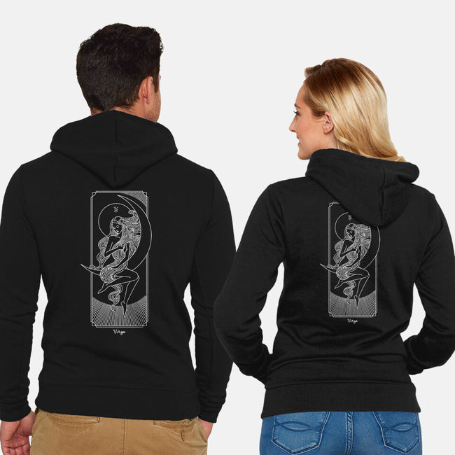 Graceful Virgo-Unisex-Zip-Up-Sweatshirt-MaxoArt