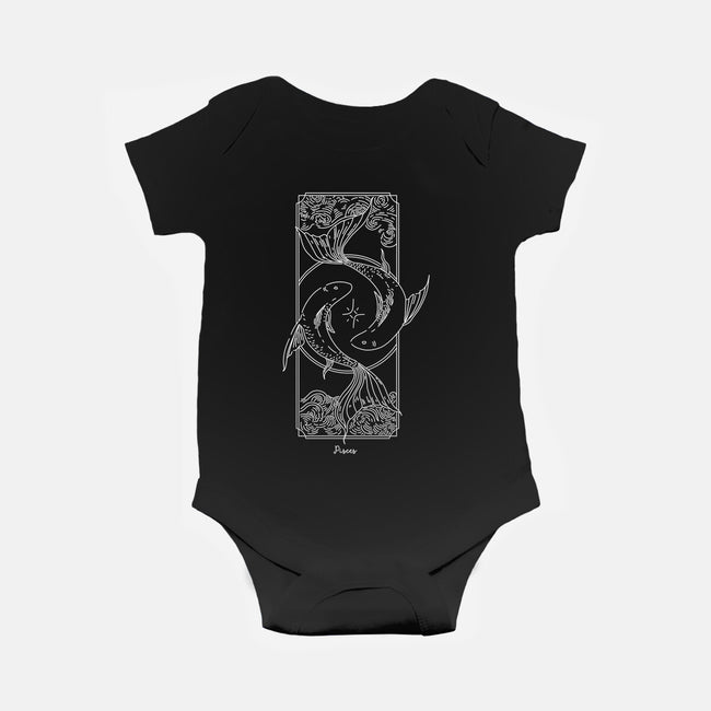 Dual Pisces-Baby-Basic-Onesie-MaxoArt