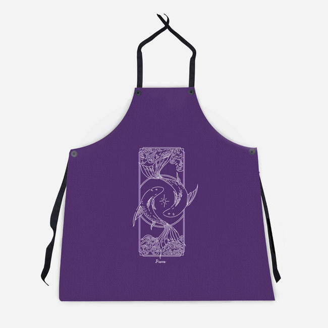 Dual Pisces-Unisex-Kitchen-Apron-MaxoArt