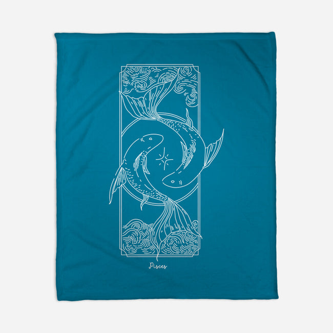 Dual Pisces-None-Fleece-Blanket-MaxoArt